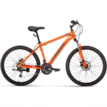 Велосипед FORWARD HARDI 26 2.0 disc (2021) оранжевый/черный с рамой 17"
