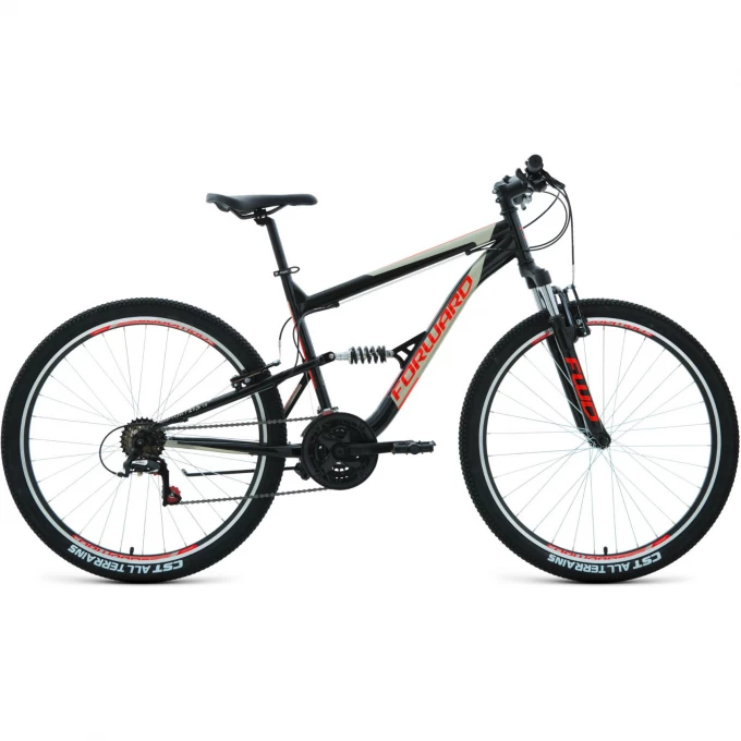 Велосипед FORWARD RAPTOR 27,5 1.0, рама 18", 2022, черный/красный RBK22FW27778 Велосипед FORWARD RAPTOR 27,5 1.0, рама 18", 2022, черный/красный RBK22FW27778